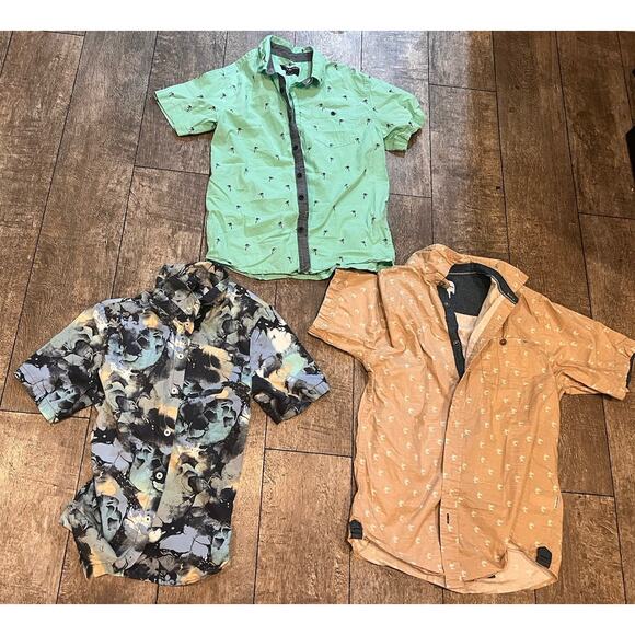 Lot Of 3 BoysShort Sleeves Collar Shirts large Size 14 - Picture 1 of 12